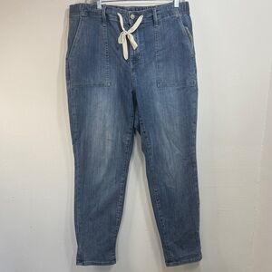 Judy Blue Ankle-Length Denim Jeans with Drawstring